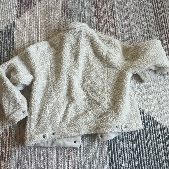 Sherpa Fleece Jacket - Cream - Picture 4 of 4